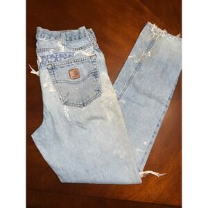 Carhartt Women's High-Rise Light Wash Blue Jeans